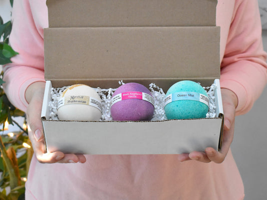 Customizable Bath Bomb Gift Set for Her - Choose 3 Luxury Spa Bath Bombs