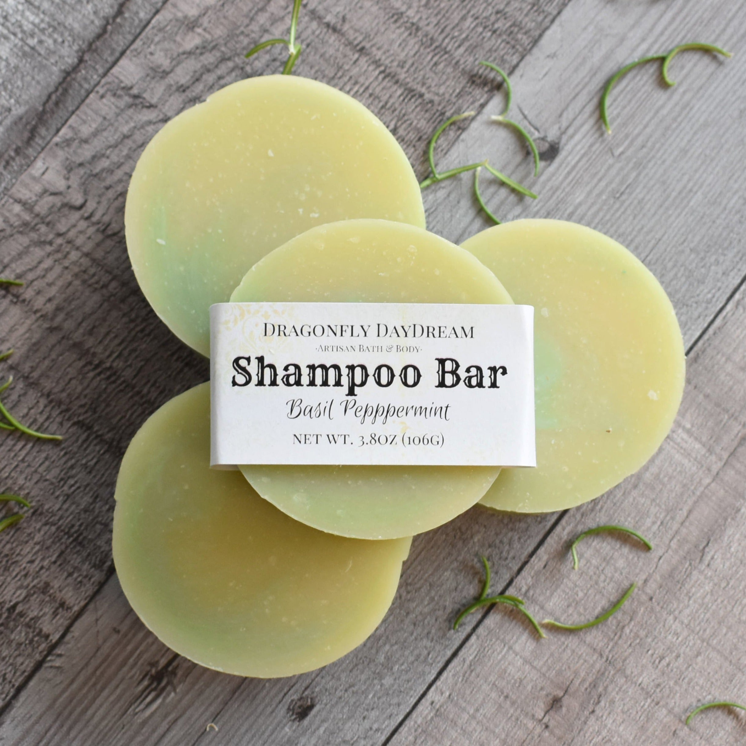 BASIL MINT Solid Shampoo Bar