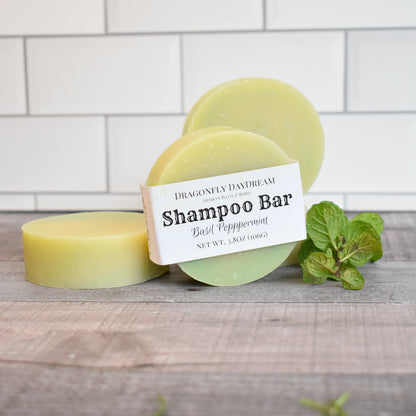 BASIL MINT Solid Shampoo Bar