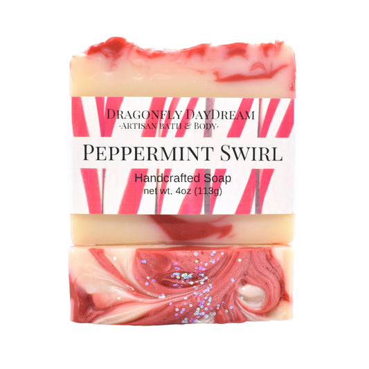 PEPPERMINT SWIRL Artisan Soap