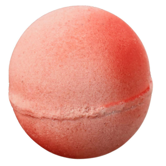 Red and orange-pink bath bomb